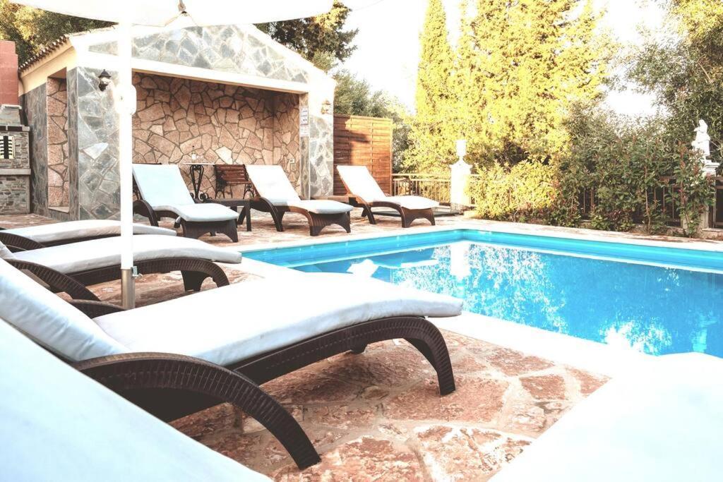 Poli House Family Villa W/ Pool Corfu  Eksteriør bilde